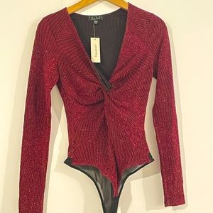 Francesca’s Sparkly Body Suit size Small